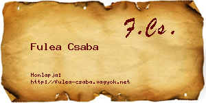 Fulea Csaba névjegykártya